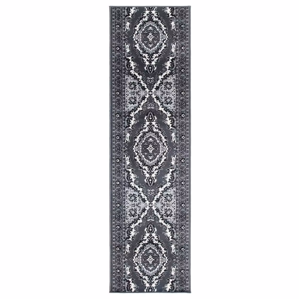 Bravich LTD Texas Medallion Traditional Hallway Runner Rug, Grey, W: 60 cm, L: 900 cm – 3