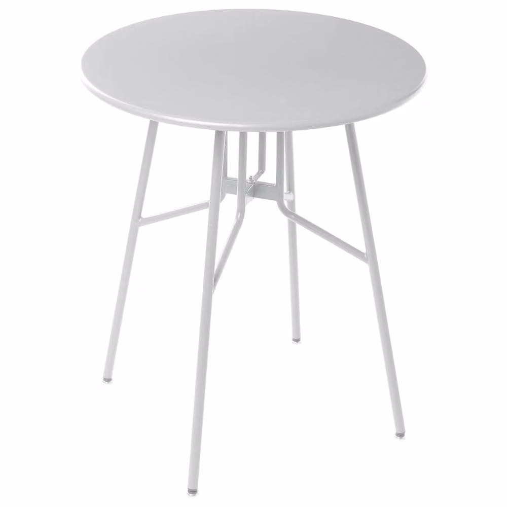 Wyld and Coco Grey Round Outdoor Dining Table, Diameter: 64 cm, Powder-Coated Metal – 2