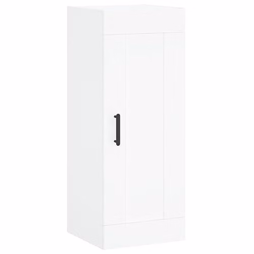 vidaXL Wall Mounted Cabinet in White with Hinged Doors and Internal Shelves, W/D/H: 34.5 x 34 x 90 cm – 1