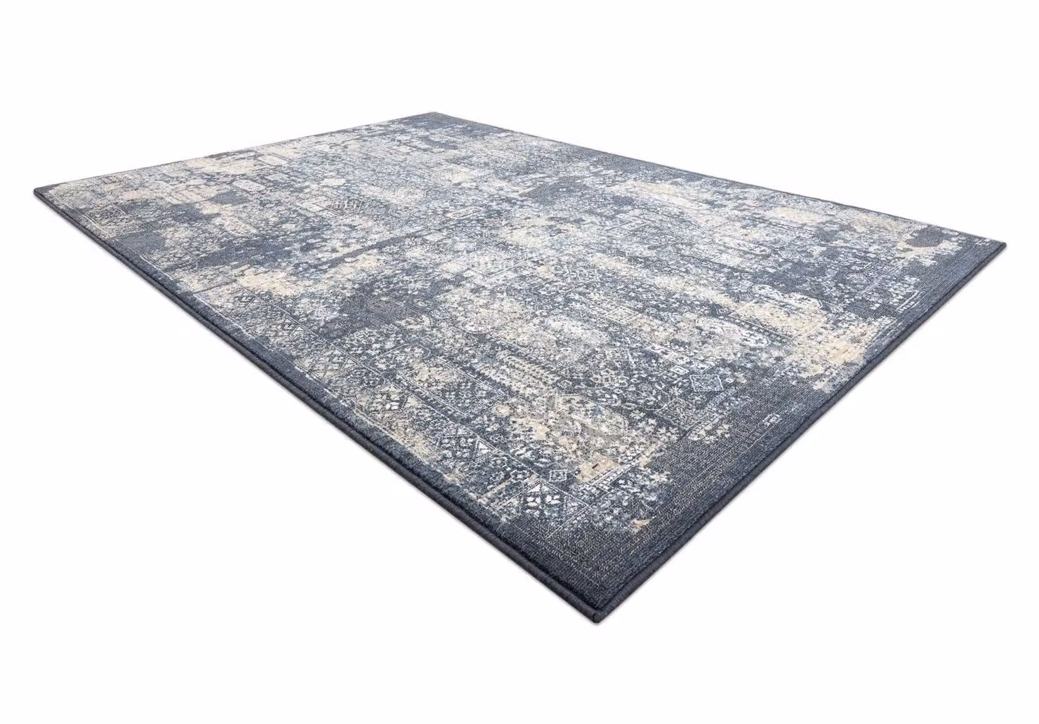 RugsX Vintage Hand-Knotted Wool Rug in Blue, W: 120 cm, L: 170 cm – 2