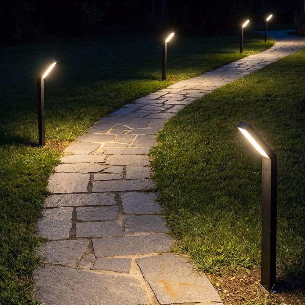 Briloner Black Solar LED Garden Bollard Light with Dusk Sensor and Adjustable Colour Temperature, IP44, H 66 cm x W 50 cm x D 12.5 cm – 2