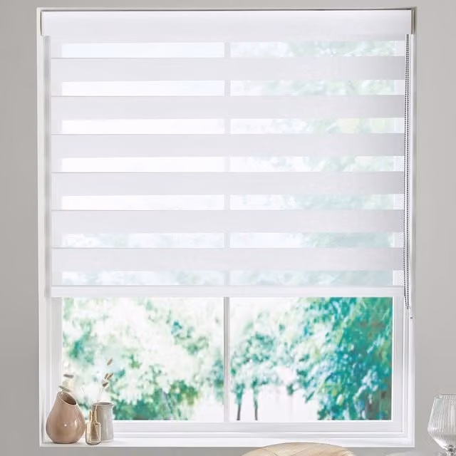 Terrys Amity Made to Measure Day Night Blind in Ice White