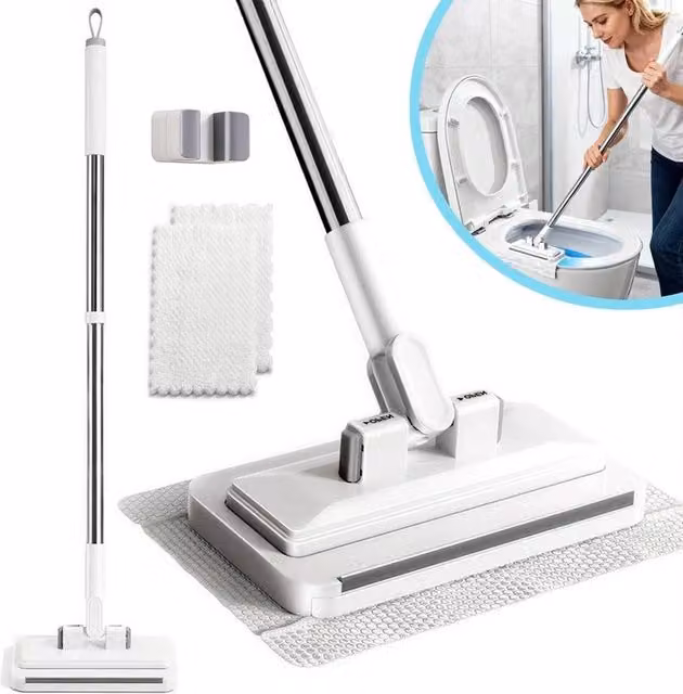 VOGREX Mini Snap Grip White Metal Wall Mountable Dust Mop