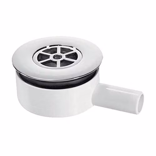 McAlpine Pumped Shower Waste with 22mm Plain Tail Outlet, White