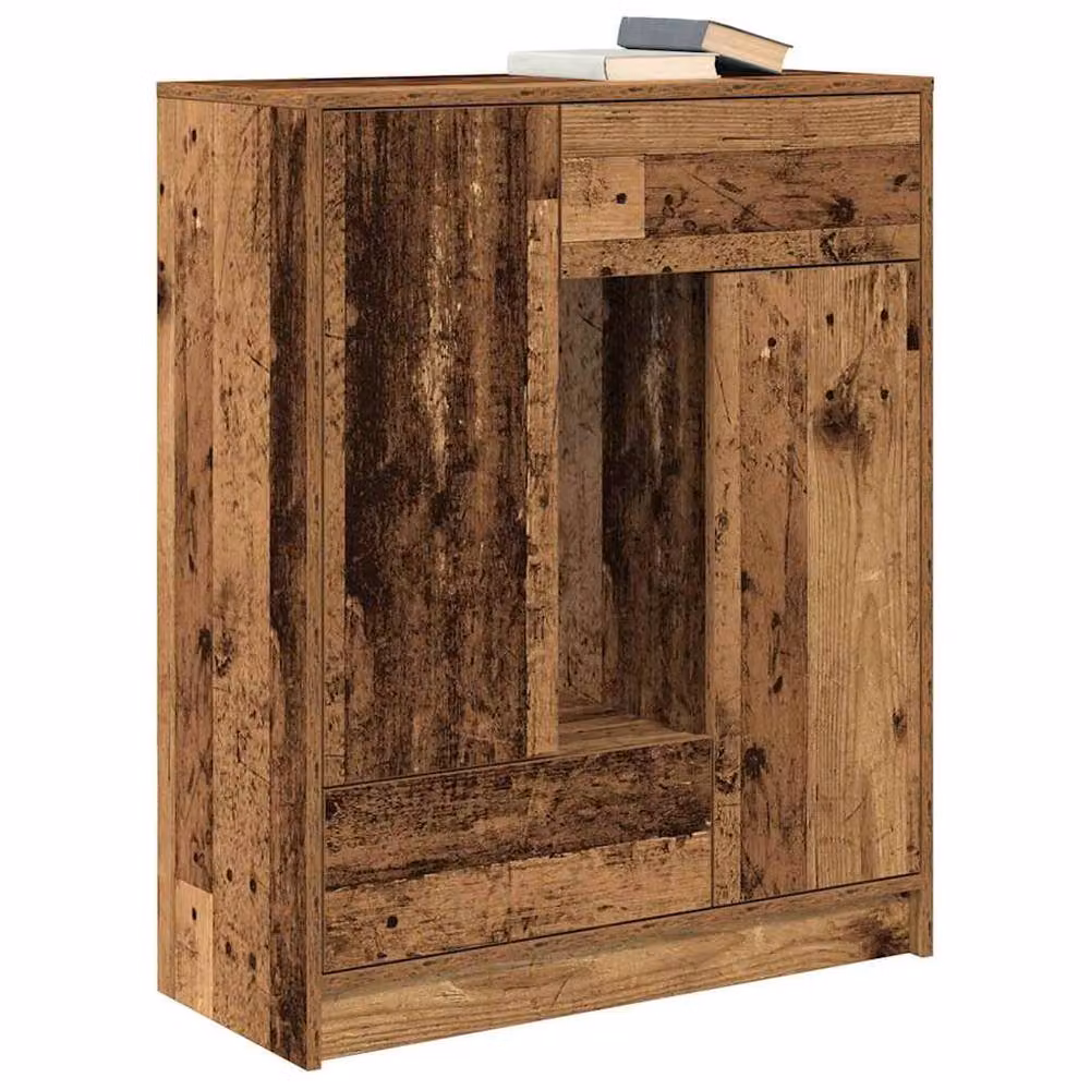 Berkfield Home Rustic Sideboard with Drawers and Doors in Brown, W/D/H: 73 x 31 x 90 cm – 3