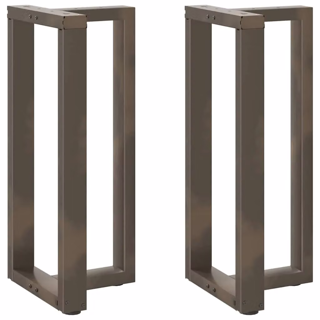 Berkfield Home T-Shaped Bar Table Legs, 2 Piece Set, Black Steel, W: 40 cm, D: 35 cm, H: 90-91 cm – 2