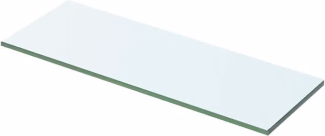 Berkfield Home Clear Glass Wall Mounted Shelf Panel W: 50 cm, D: 12 cm, H: 12 cm