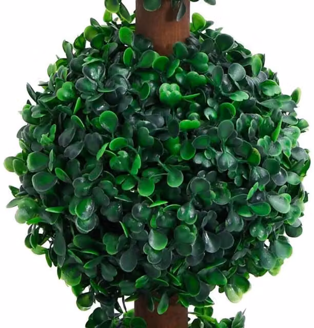 Berkfield Home Artificial Ball Shaped Boxwood Plant in Green with Pot, Height: 90 cm – 1