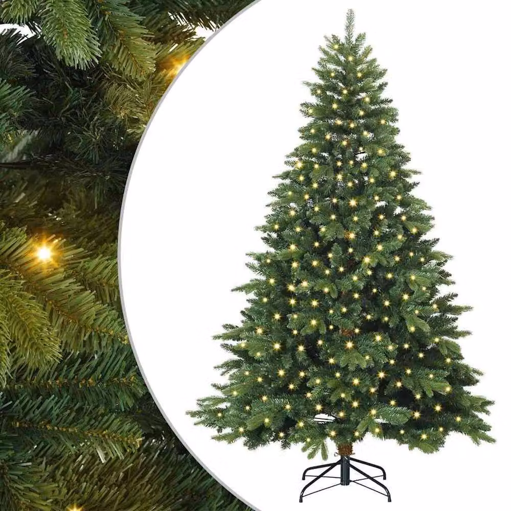 Berkfield Home Artificial Green Christmas Tree with 300 LEDs, Height: 240 cm – 2