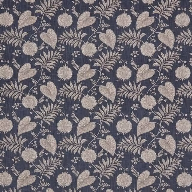 iLiv Senja Sapphire Blue Floral Cotton Fabric