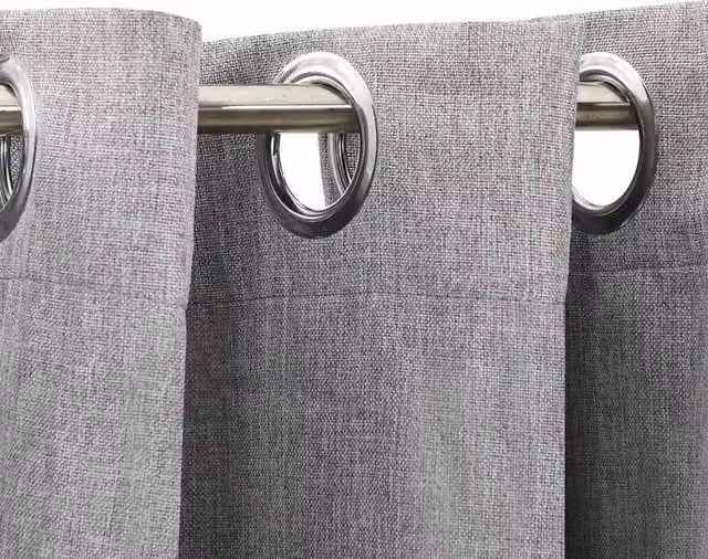 Berkfield Home Grey Linen-Look Blackout Curtains with Eyelets, 2 Pack, W: 140 cm, H: 225 cm