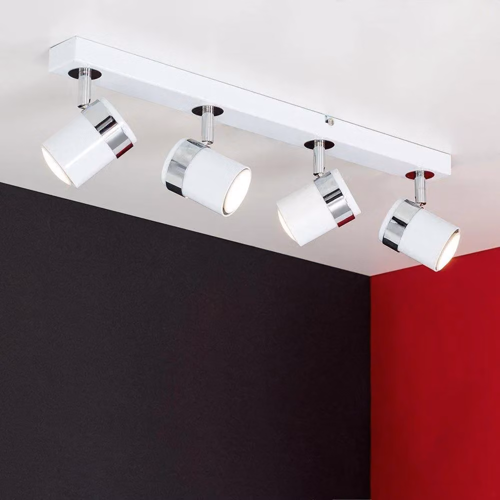ValueLights Rosie 4 Way White Ceiling Bar Spotlight – 2