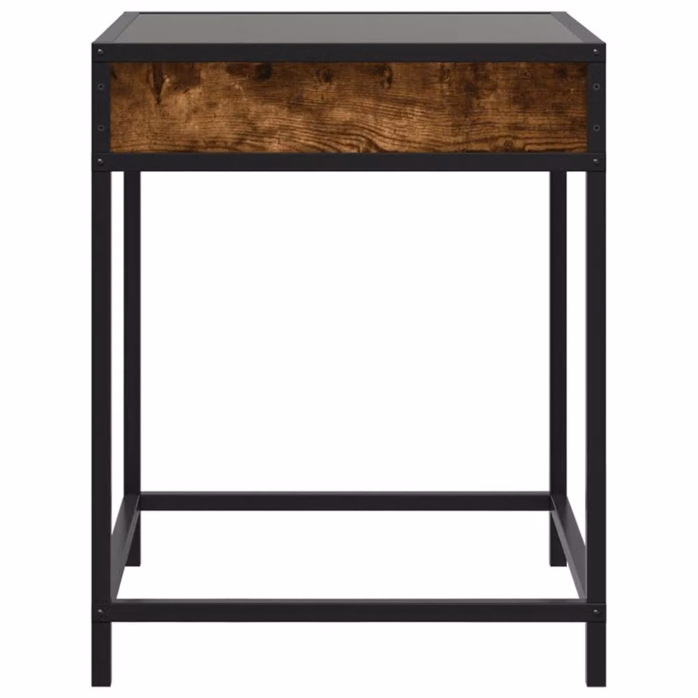 Berkfield Home Infinity LED Coffee Table in Smoked Oak Brown, W/D/H: 40 x 40 x 51 cm – 3