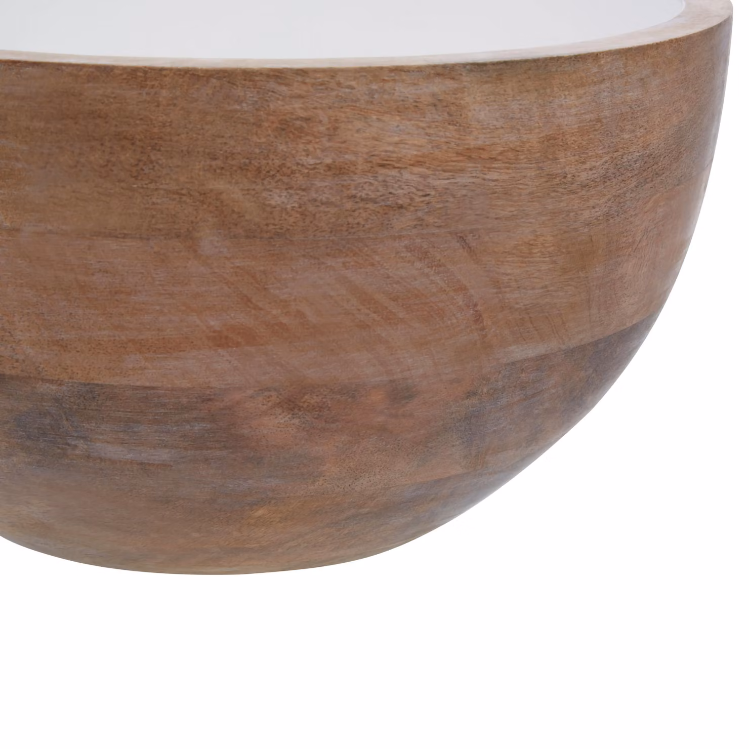 Orsina Kara Round Wooden Pasta Bowl in Beige and White – 2