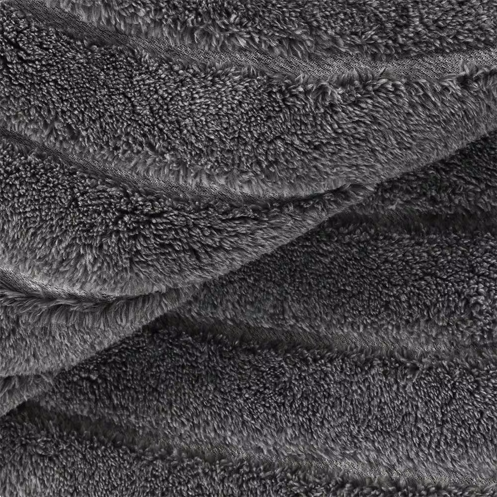 Marlow Grey Plush Velvet Geometric Area Rug, Washable and Non-Slip, W: 120 cm, L: 160 cm – 3