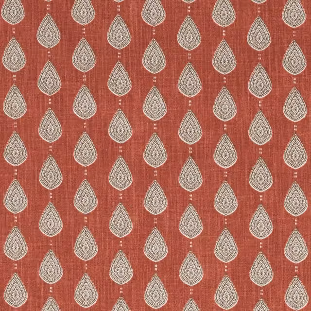 iLiv Indo Fabric Pimento in Orange and Red