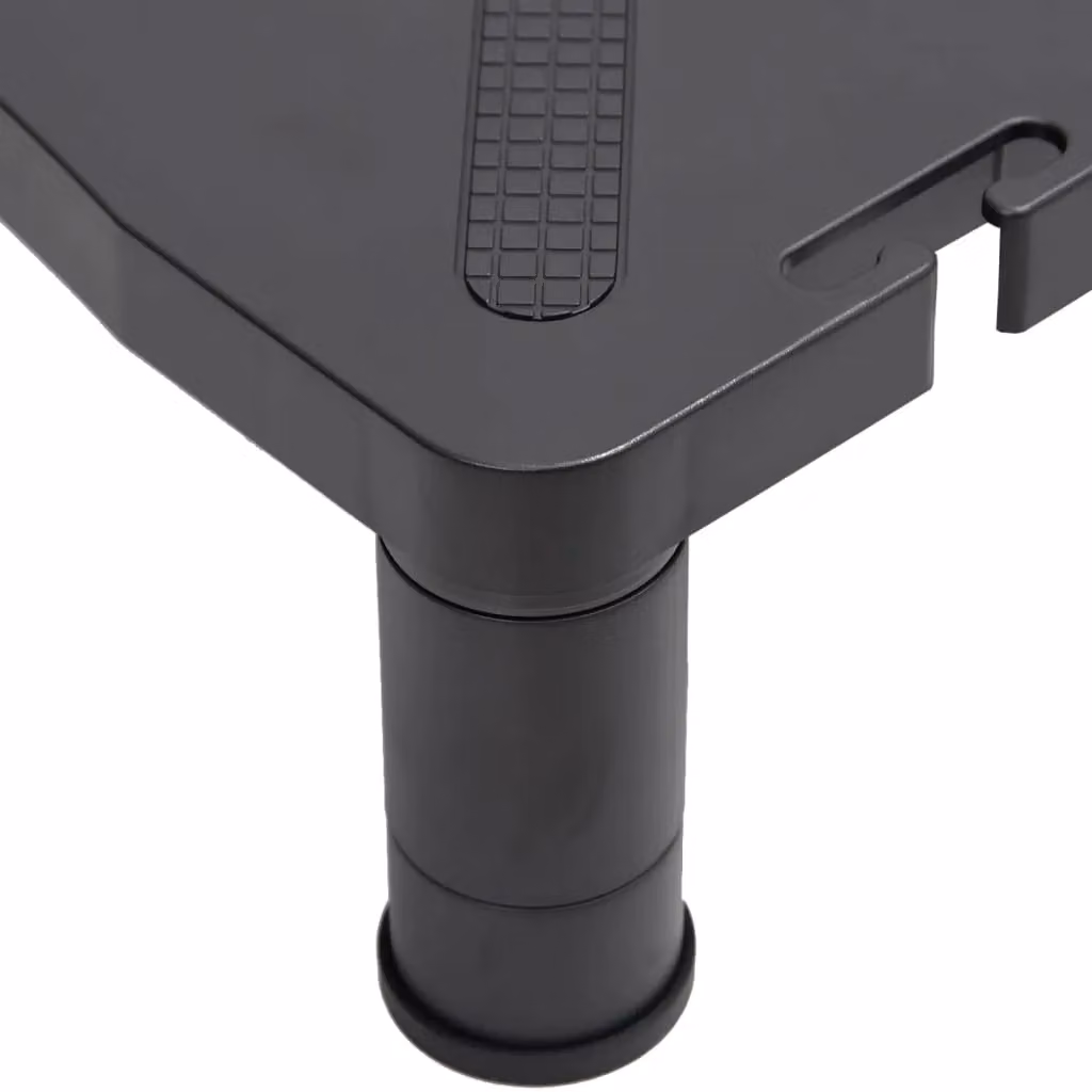 Berkfield Home Monitor Stand in Black, W/D/H: 34.0 x 33.5 x 10.5 cm – 4