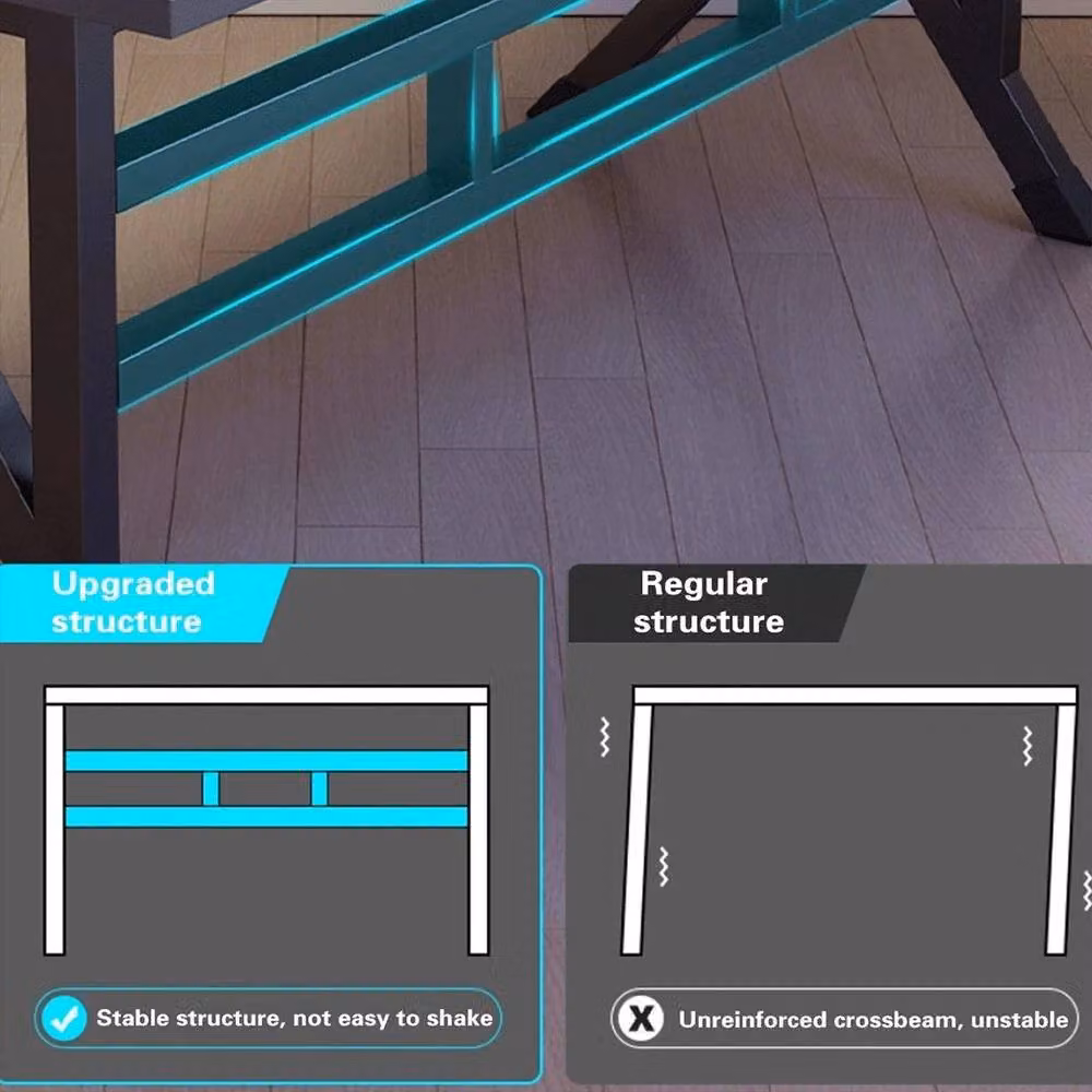 SPETLEK Black Computer Desk for Home Office, W/D/H: 120 x 60 x 75 cm – 5