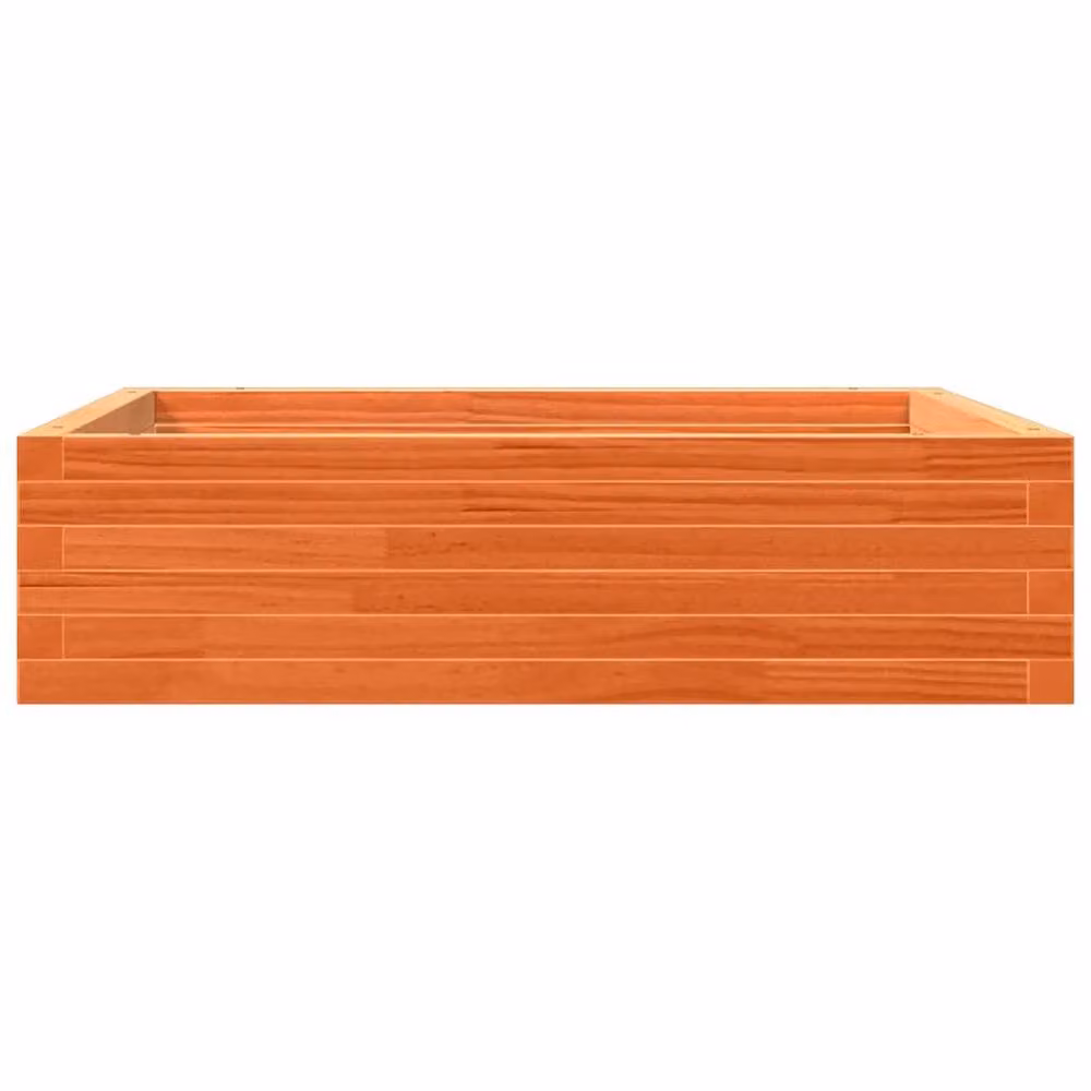 Berkfield Home Waxed Brown Pine Wood Garden Planter Tub W/D/H: 90 x 90 x 23 cm – 2