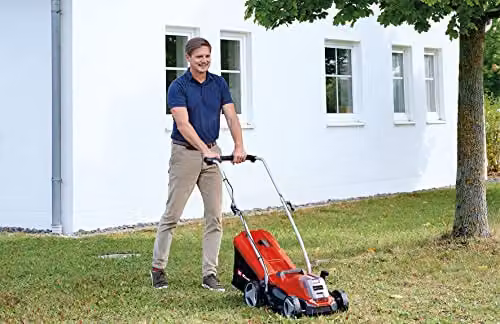 Einhell Power X-Change 18V Cordless Lawnmower with Rechargeable Battery and Quick Charger, Red – 3