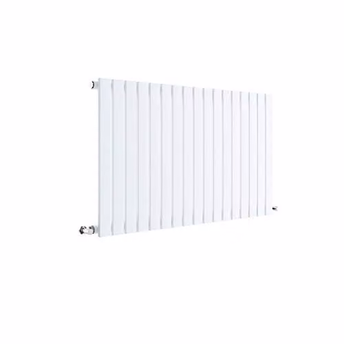 Nuie HLW56 Sloane Modern Wall Mount Designer Horizontal Single Panel Radiator, White, W/H/D: 99.2 x 60 x 5.3 cm