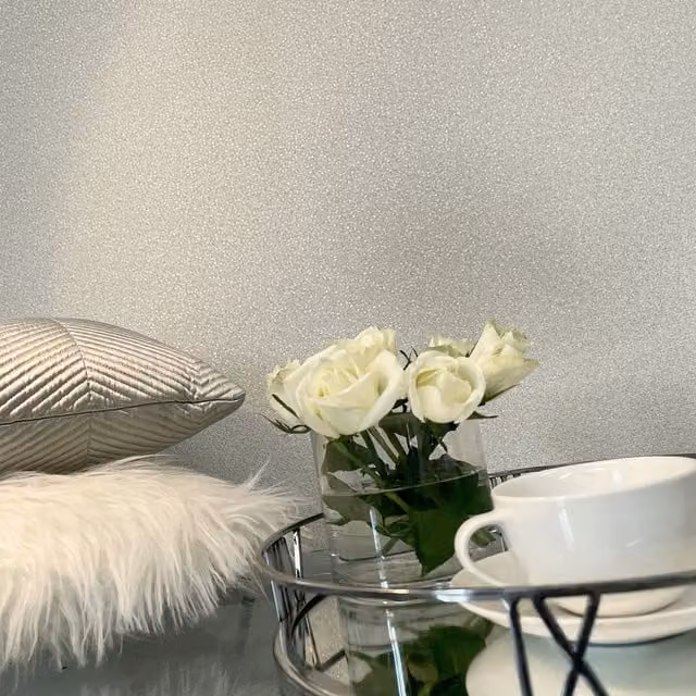 Belgravia Decor Valentino Plain Grey Textured Vinyl Wallpaper Border, Width: 9 cm