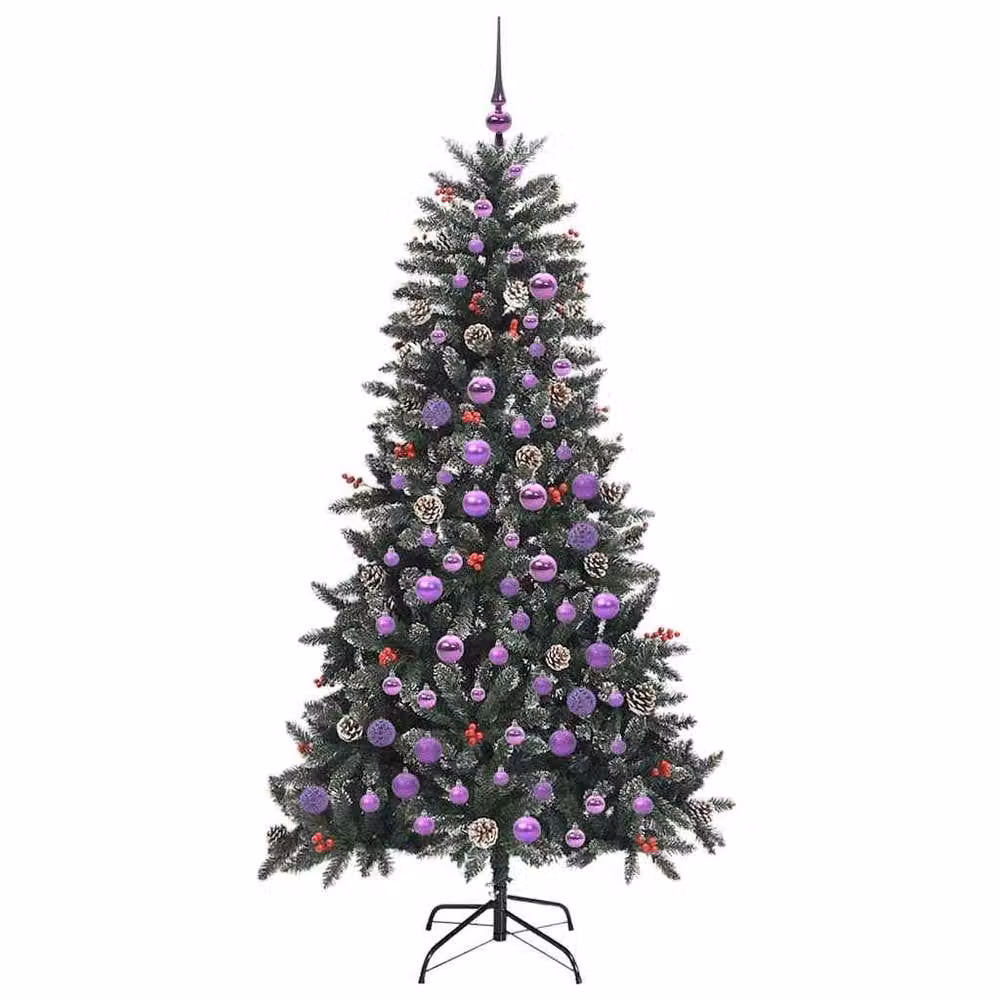 Berkfield Home Artificial Christmas Tree with 300 LEDs, Green, W/D/H: 99 x 99 x 180 cm – 3