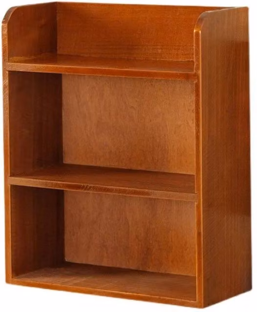 FLAVORA Retro Wood Desktop Storage Organizer Shelf in Brown