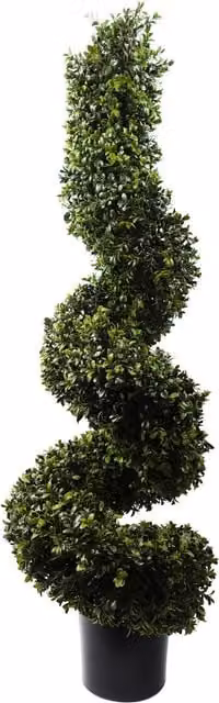 Green UV Resistant Spiral Boxwood Artificial Tabletop Tree