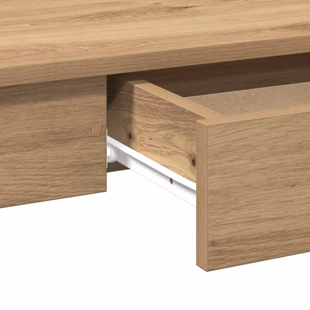 Berkfield Home Artisan Oak Decorative Writing Desk in Brown, W/D/H: 100 x 45 x 75 cm – 3