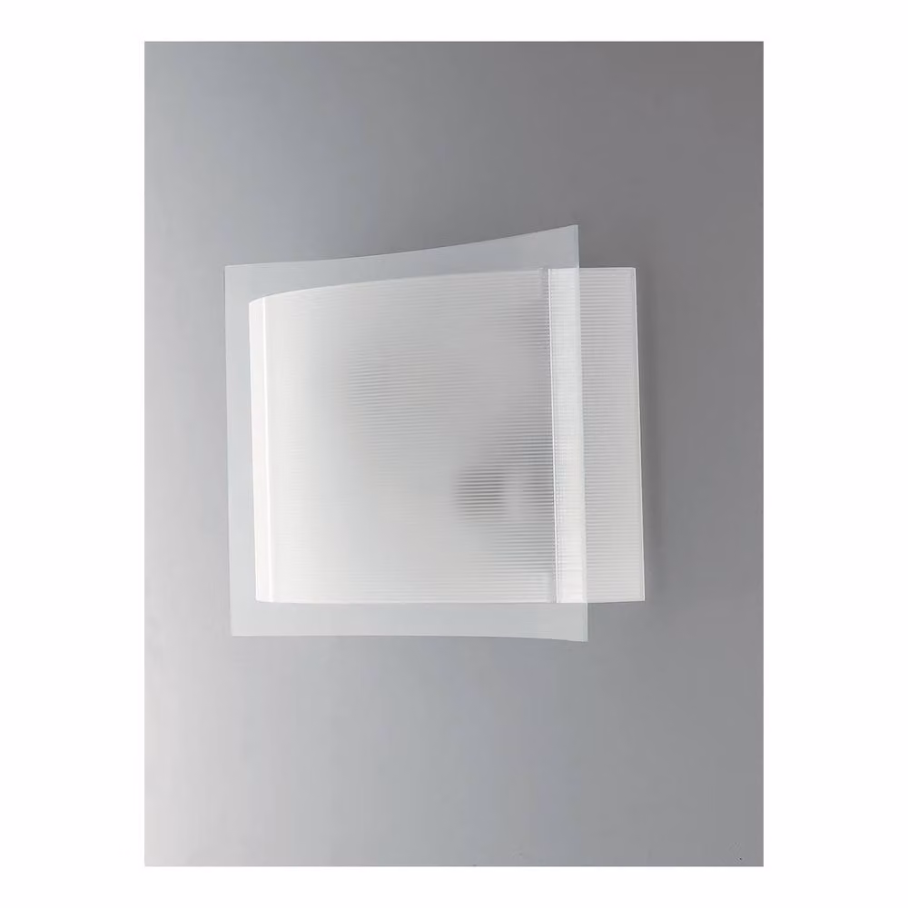 Netlighting RIGHE 3 Light Patterned Glass Flush Ceiling Light, White, W: 38 cm, D: 35 cm – 2