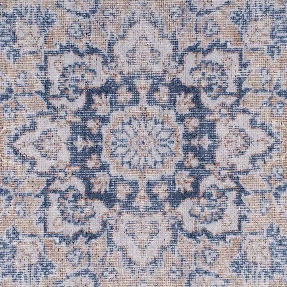 Kukoon Denim Blue Distressed Flatwoven Living Room and Hallway Area Rug, W: 120 cm x L: 170 cm – 2