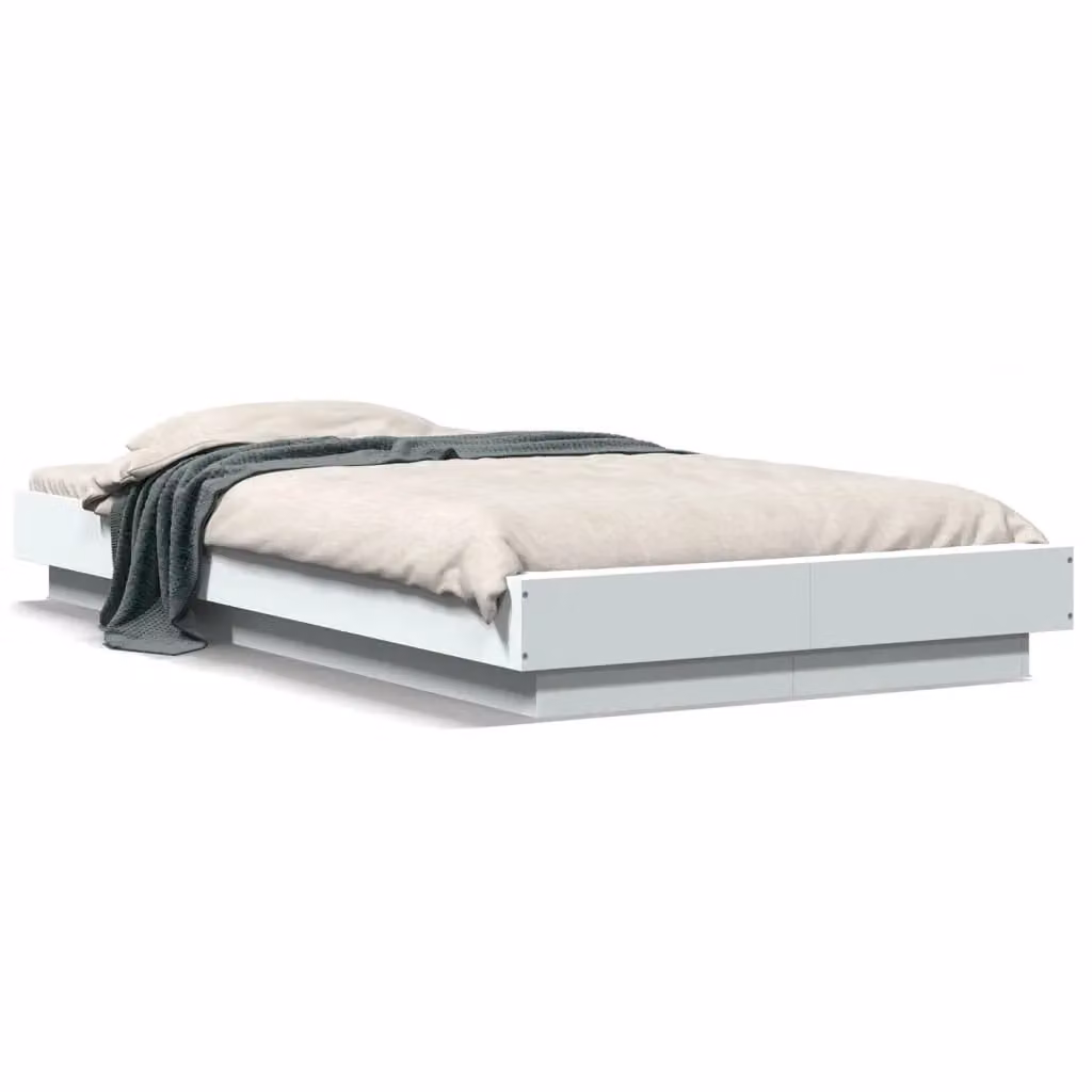 Berkfield Home Modern White Bed Frame W/D/H: 90 x 200 cm – 2