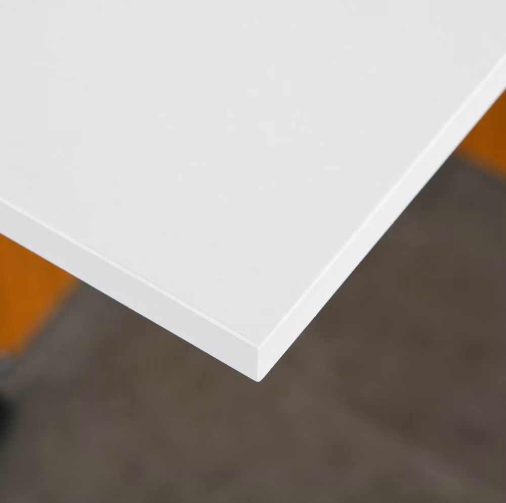 STILVORA Modern Folding Dining Table with Castors in White – 4