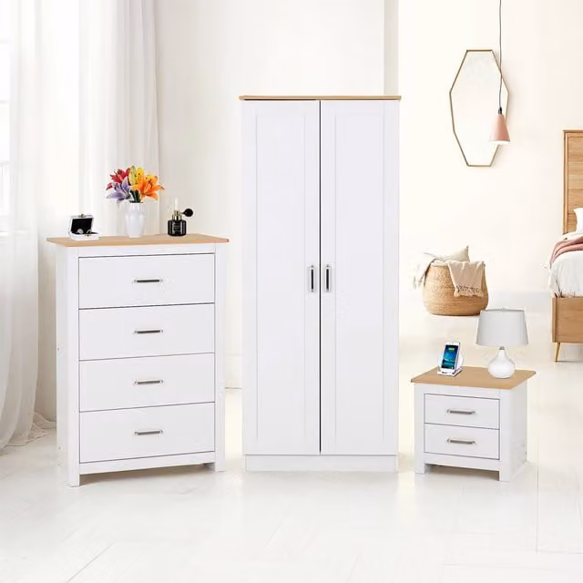 Seconique Portland Trio Set in White