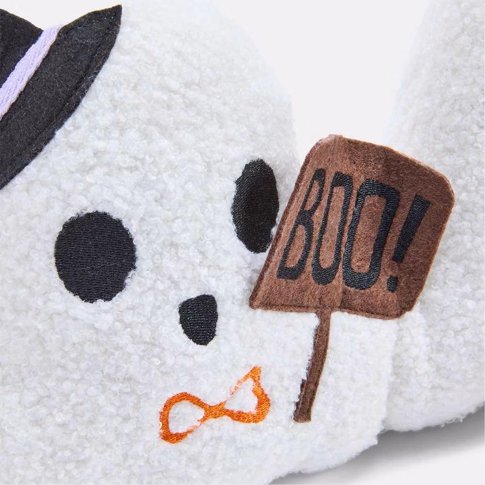 OHS Halloween Ghost Shaped Fleece Draught Excluder Doorstop in Cream and Beige – 3