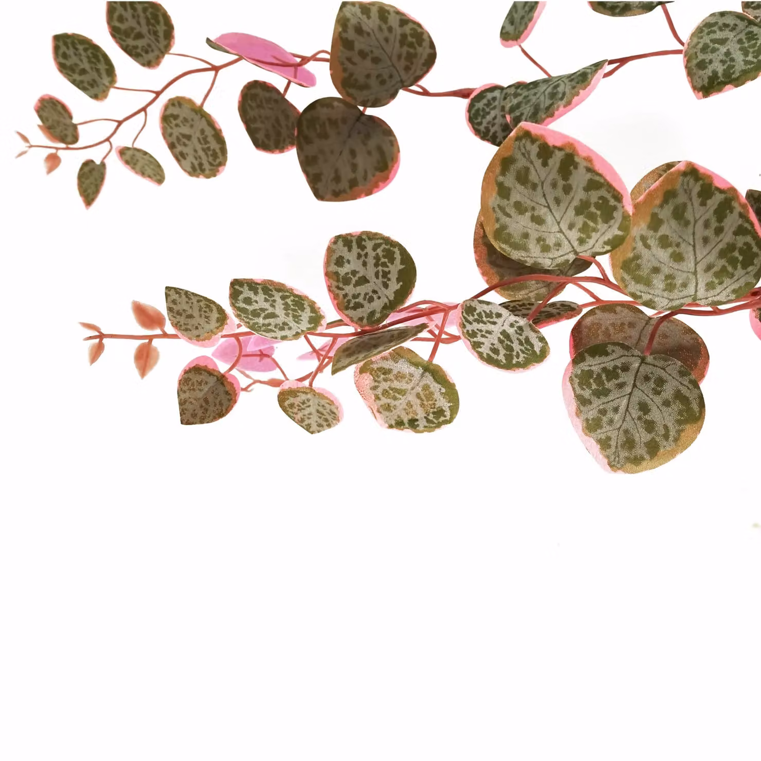 Leaf Artificial Hanging String of Hearts Plant in Pink, Green and White, Height: 90 cm – 3