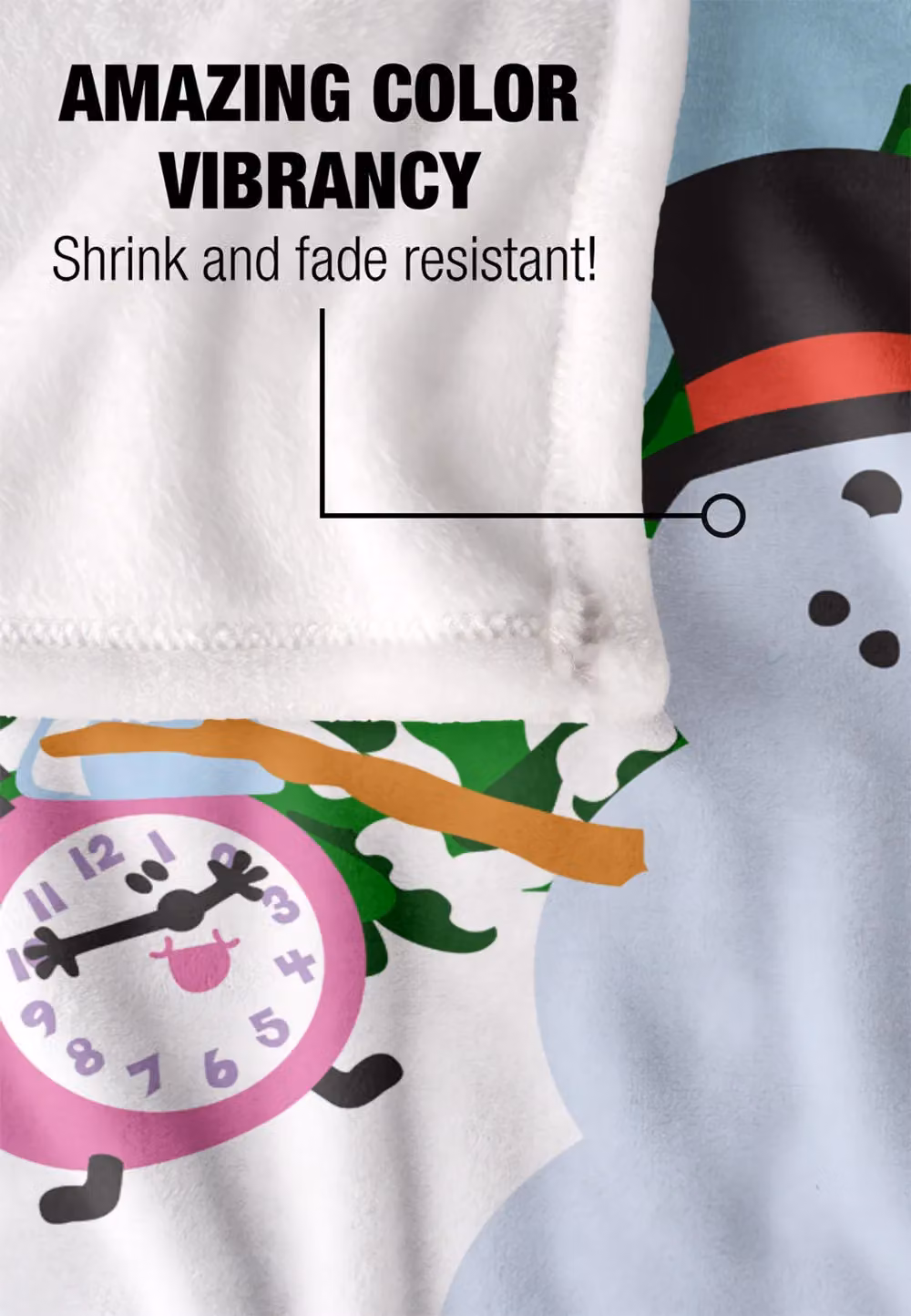 LOGOVISION Blue Snowman Winter Landscape Super Soft Fleece Throw Blanket, Multicolour, W/D/H: 152 x 127 cm – 3