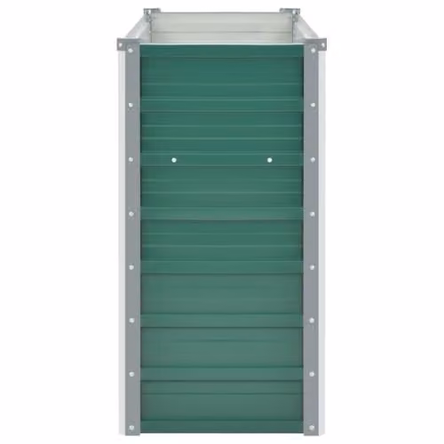 vidaXL Green Galvanised Steel Raised Bed for Vegetable, Herb or Ornamental Gardens, W/D/H: 100 x 40 x 77 cm – 4