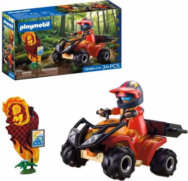 Playmobil Offroad Quad Bike Playset in Yellow and Red
