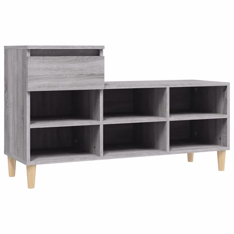 Berkfield Home Grey Sonoma Shoe Cabinet with Integrated Seat, W/D/H: 102 x 36 x 60 cm