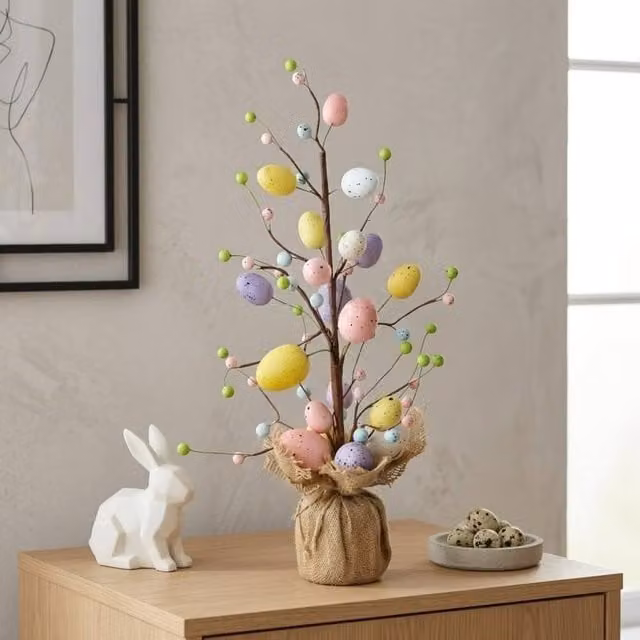 Garden Greatness Multicolour Springtime Mini Easter Egg Decorated Tabletop Tree