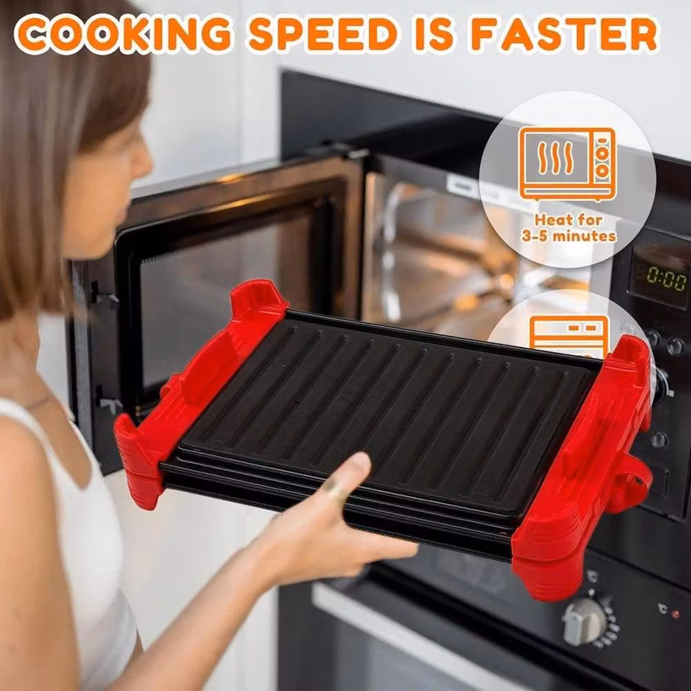 PAWNORA Microwave Grill and Toastie Maker in Black and Red – 3