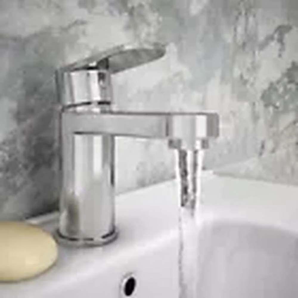 Kelvenix Modern Waterfall Basin Mono Mixer Tap in Chrome Silver with Pop-Up Waste – 2