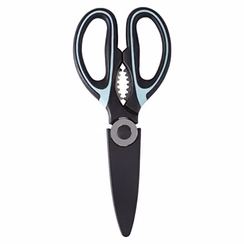 Premier Housewares Multipurpose Stainless Steel Kitchen Scissors in Black and Green – 2