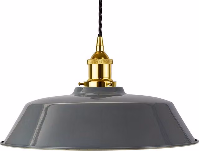 SE Home Chancery Pendant Light in French Grey, Gold and Black