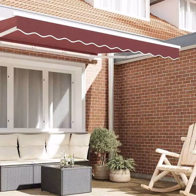 Berkfield Home Burgundy Polyester Awning Valance for 2.5 m Frame, W: 230 cm, H: 20 cm