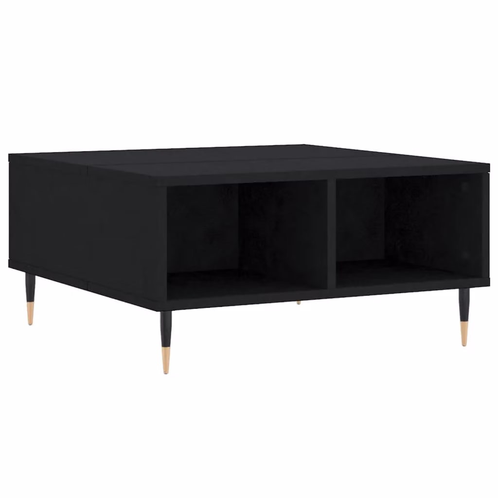 Berkfield Home Black Square Coffee Table W/D/H: 60 x 60 x 30 cm – 2