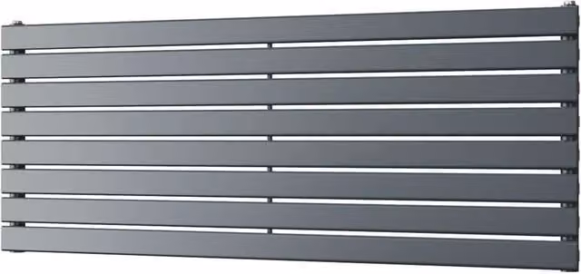 UK Radiators Typhoon Axis Anthracite Horizontal Designer Radiator W: 140 cm, H: 54.4 cm – 1