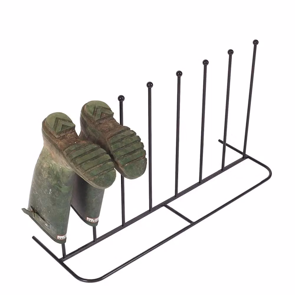 Neo Black Powder Coated Metal Freestanding Boot Rack and Shoe Holder – 2